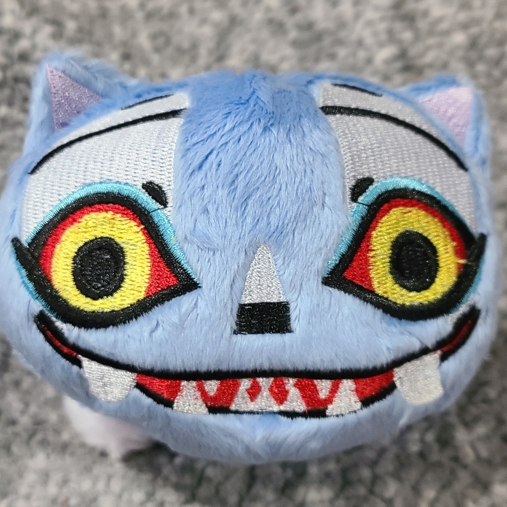 Blue Plush Toy with White Stripes